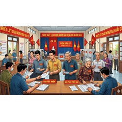 Hướng dẫn Cử tri nhận Phiếu Bầu cử 2026 tại khu vực bỏ phiếu theo Thông tư 21
