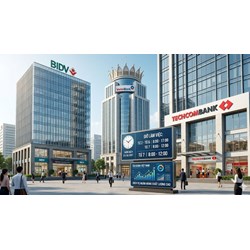 Lịch làm việc & Giờ mở cửa ngân hàng BIDV, Vietinbank, Techcombank 2026