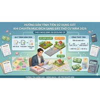 Cách tính tiền sử dụng đất khi lên thổ cư 2026 theo Nghị định 50/2026/NĐ-CP