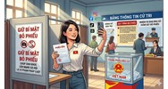 Có được mang điện thoại vào phòng bỏ phiếu, chụp đăng lên mạng không?