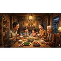 Viết bài văn nêu suy nghĩ của em về ý nghĩa của những bữa cơm gia đình