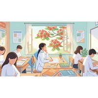 Viết đoạn văn phân tích hai khổ thơ cuối của văn bản Cho mùa thi - Bình Nguyên Trang