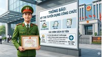 Đi nghĩa vụ Công an về có được cộng điểm ưu tiên khi thi tuyển công chức?