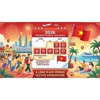 Phương án hoán đổi ngày làm việc để kỳ nghỉ lễ 30/4 - 1/5 năm 2026 kéo dài 9 ngày