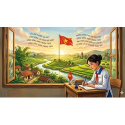 Viết đoạn văn phân tích một khổ thơ tiêu biểu bộc lộ tình yêu quê hương, đất nước hoặc khát vọng cống hiến