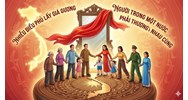 Giải thích bài ca dao "Nhiễu điều phủ lấy giá gương/ Người trong một nước phải thương nhau cùng”