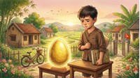 Viết đoạn văn 200 chữ phân tích nhân vật Tú Minh trong truyện Quả trứng vàng của Tạ Duy Anh