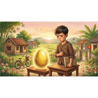 Viết đoạn văn 200 chữ phân tích nhân vật Tú Minh trong truyện Quả trứng vàng của Tạ Duy Anh
