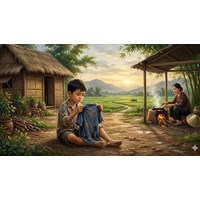 Viết đoạn văn phân tích cảm xúc của nhân vật "con" trong Áo cũ của Lưu Quang Vũ