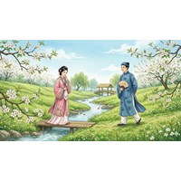 Phân tích 2-4 dòng thơ miêu tả thiên nhiên trong đoạn trích Kim - Kiều gặp gỡ