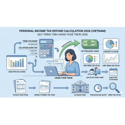 Hướng dẫn chi tiết công thức tính số tiền được Hoàn Thuế TNCN 2026