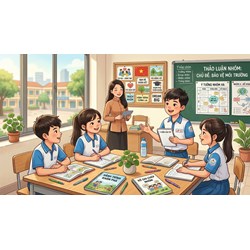 Viết báo cáo cho một buổi thảo luận của nhóm em lớp 4