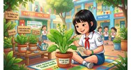 Viết một đoạn văn (4-5 câu) tả một một cây rau lớp 4