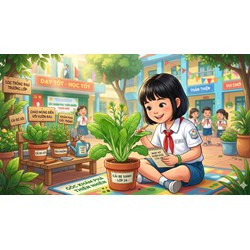 Viết một đoạn văn (4-5 câu) tả một một cây rau lớp 4