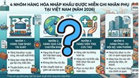 Danh mục 4 nhóm hàng hóa nhập khẩu được miễn ghi nhãn phụ năm 2026