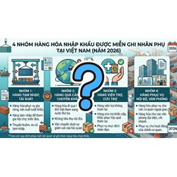 Danh mục 4 nhóm hàng hóa nhập khẩu được miễn ghi nhãn phụ năm 2026