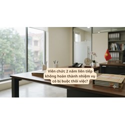 Viên chức 2 năm liên tiếp không hoàn thành nhiệm vụ có bị buộc thôi việc?