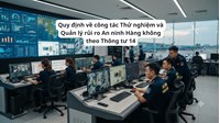 Quy định về công tác Thử nghiệm và Quản lý rủi ro An ninh Hàng không theo Thông tư 14