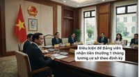 Điều kiện để Đảng viên nhận tiền thưởng 1 tháng lương cơ sở theo định kỳ