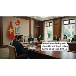 Điều kiện để Đảng viên nhận tiền thưởng 1 tháng lương cơ sở theo định kỳ