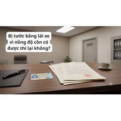 Bị tước bằng lái xe vì nồng độ cồn có được thi lại không?