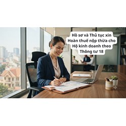 Hồ sơ và Thủ tục xin Hoàn thuế nộp thừa cho Hộ kinh doanh theo Thông tư 18