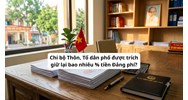 Chi bộ Thôn, Tổ dân phố được trích giữ lại bao nhiêu % tiền Đảng phí?
