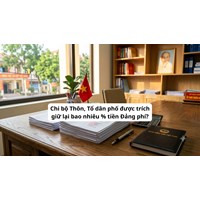 Chi bộ Thôn, Tổ dân phố được trích giữ lại bao nhiêu % tiền Đảng phí?