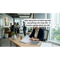 Mẫu bảng tiêu chí đánh giá kết quả phỏng vấn ứng viên chuyên nghiệp dành cho HR