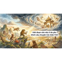 Viết đoạn văn nêu lí do yêu thích câu chuyện Cóc kiện Trời