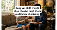 Đóng vai Mi-lô thuyết phục cha cho mình tham gia lớp học chơi trống