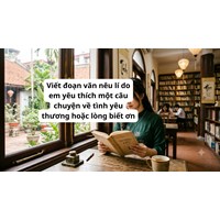 Viết đoạn văn nêu lí do em yêu thích một câu chuyện về tình yêu thương hoặc lòng biết ơn