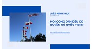 Mọi công dân đều có quyền có quốc tịch?