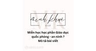 Đối tượng được điễn học học phần Giáo dục quốc phòng an ninh ?