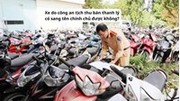 Xe do công an tịch thu bán thanh lý có sang tên chính chủ được không?