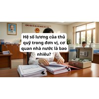 Hệ số lương của thủ quỹ trong đơn vị, cơ quan nhà nước là bao nhiêu?