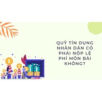 Quỹ tín dụng nhân dân có phải nộp lệ phí môn bài không ?
