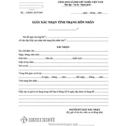 Thủ tục cấp giấy xác nhận tình trạng hôn nhân mới nhất