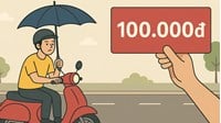 Sử dụng ô, dù khi tham gia giao thông bị phạt bao nhiêu tiền?