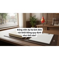 Đảng viên dự bị làm đơn rút khỏi Đảng quy định như thế nào?