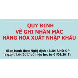Quy định về nhãn phụ đối với hàng hóa nhập khẩu?