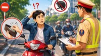 Không đội mũ bảo hiểm khi đi xe máy bị phạt bao nhiêu tiền?