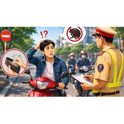 Không đội mũ bảo hiểm khi đi xe máy bị phạt bao nhiêu tiền?