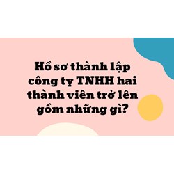 Hồ sơ thành lập công ty TNHH hai thành viên trở lên gồm những gì?