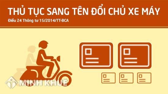 Thủ tục sang tên xe máy cùng tỉnh, khác tỉnh mới nhất năm 2023