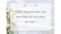 Mẫu thông báo chấm dứt hoạt động của văn phòng đại diện