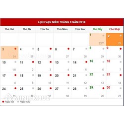 Lịch nghỉ lễ Quốc khánh 2/9/2018 mới nhất