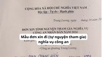 Mẫu đơn xin đi (tự nguyện tham gia) nghĩa vụ công an mới nhất