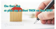 Quy định nộp thuế khi cá nhân cho thuê tài sản mới nhất
