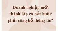 Doanh nghiệp mới thành lập có bắt buộc phải công bố thông tin?
